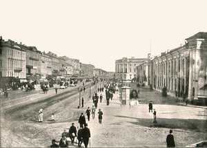 Nevsky Prospekt, Skt. Petersborg, Rusland, 1895. af Unbekannt
