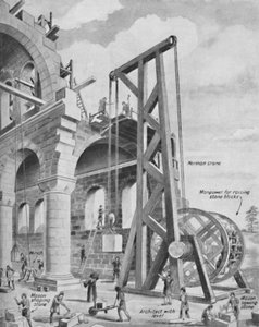 Normannerne bygger en katedral, c1934 af Unbekannt