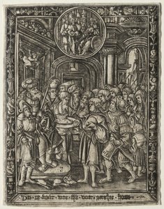 Den gamle konge på sin trone, ca. 1520. af Unbekannt