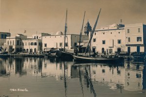 Den gamle havn i Bizerta, Tunesien, 1936 af Unbekannt