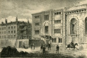 The Old Post Office, i Lombard Street, omkring 1800, c1872. af Unbekannt