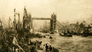 Åbningsceremonien for Tower Bridge, c1894. af Unbekannt