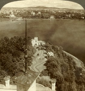 Oscarshal Royal Gardens og Christiania, fra slottet, Norge, c1905. af Unbekannt