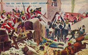 Oksen. Og Bucks. Let infanteri. Slaget i kirkegården ved Vimiero, 1808, 1939 af Unbekannt
