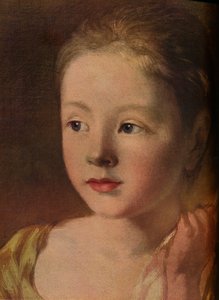 Malernes døtre jagter en sommerfugl, detalje, c1756, 1937 af Unbekannt