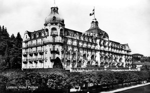 The Palace Hotel, Luzern, Schweiz, begyndelsen af det 20. århundrede af Unbekannt
