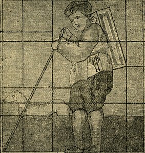 The Pedlar and his Dog, tidligere i Lambeth Church, c1878. af Unbekannt