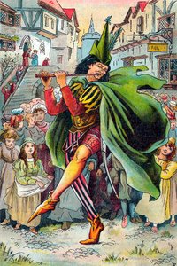 Pied Piper, der fører Hamelins børn bort, c1899 af Unbekannt