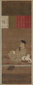 Te Poet t Kakinomoto no Hitomaro, ca. 1300-1350. af Unbekannt