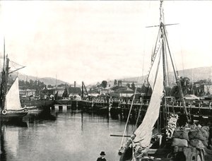Havnen i Hobart, Tasmanien, Australien, 1895. af Unbekannt