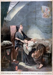 Den fattige familie eller selvmordet, 1849, 1897 af Unbekannt