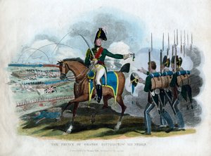 Prinsen af Orange uddeler sine medaljer, 1815 af Unbekannt