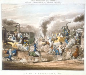 Steams fremskridt. En udsigt i Regents Park, 1831, 1828 af Unbekannt