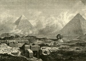 Pyramiderne og Sfinxen, 1890. af Unbekannt