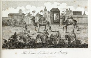 Dronningen af Persien båret af kameler, c 1810-1829 af Unbekannt