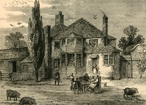 The Queens Head and Artichoke., c1876. af Unbekannt