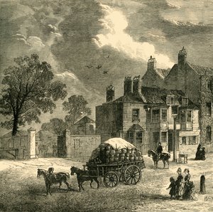 The Red Cow Inn, Hammersmith, c1878. af Unbekannt