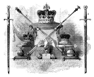 The Regalia of England, c1820 c1895 af Unbekannt