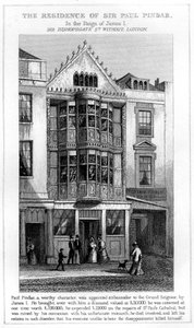 Sir Paul Pindars bolig, Bishopsgate, City of London af Unbekannt