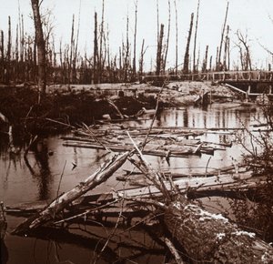 The River Ailette, Nordfrankrig, c1914-c1918 af Unbekannt