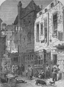 The Rookery of St Giles, London, 1850 1878 af Unbekannt