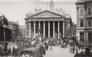 The Royal Exchange, London, slutningen af det 19. eller begyndelsen af det 20. århundrede af Unbekannt