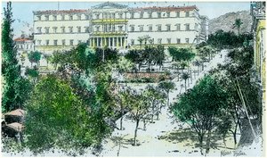 Det kongelige palads, Athen, Grækenland, c1890 af Unbekannt