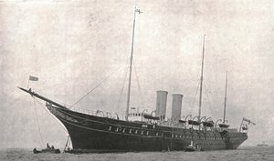 Royal Yacht forlader Cowes, Isle of Wight, 6. august 1902. af Unbekannt
