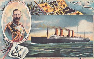 SS Kaiser Wilhelm II, c1910. af Unbekannt