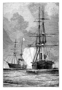 San Jacinto, stopper Trent, 1861 af Unbekannt