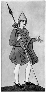 Den saksiske kappe, der viser fastgørelsesmetode, 1910 af Unbekannt