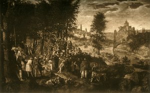 Johannes Døberens prædiken, c1550, 1903. af Unbekannt