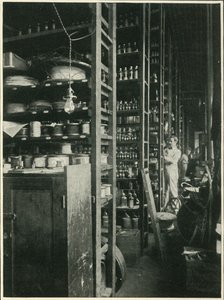 Hylderne i Edisons Laboratory med prøver af ethvert kendt stof, 1902. af Unbekannt