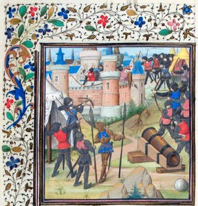 Belejringen af Antiokia. Miniature fra Historia af Vilhelm af Tyrus, 1460