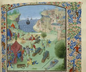 Belejringen af Lissabon, 1384, ca 1470-1475. af Unbekannt