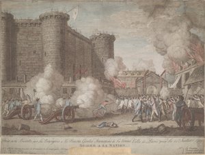 Stormningen af Bastillen den 14. juli 1789, 1789 af Unbekannt