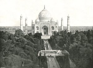 Taj Mahal, Agra, Indien, 1895. af Unbekannt