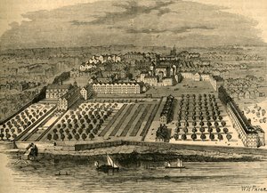 Templet i 1671. Fra et gammelt fugleperspektiv i det indre tempel, 1897. af Unbekannt