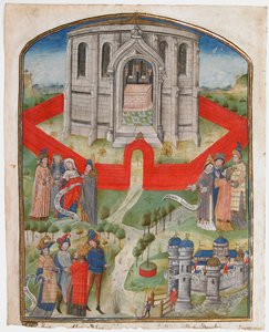 Templet i Jerusalem, fra Postilla Litteralis Literal Commentary..., 1450-75. af Unbekannt