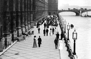 The Terrace, eftermiddagste, Palace of Westminster, London, c1905 af Unbekannt