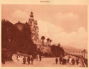 Terrasserne og kasinoet, Monte Carlo, 1930. af Unbekannt