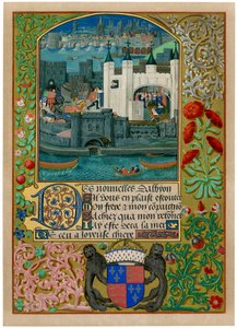 Tower of London med London Bridge, c1500, c1901 af Unbekannt