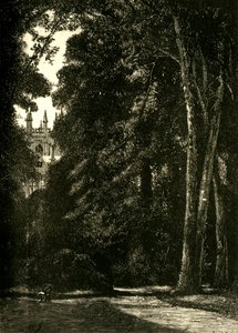 The Tower of Merton, fra haven, 1898. af Unbekannt