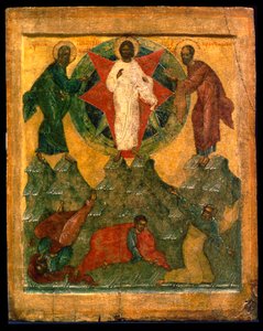 Jesu forvandling, russisk ikon, begyndelsen af det 16. århundrede af Unbekannt