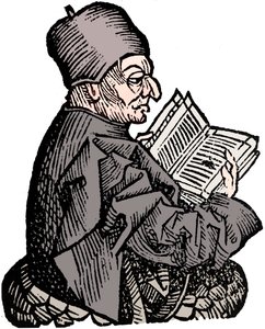 Den ærværdige Bede c673-735, angelsaksisk teolog, lærd og historiker, 1493 af Unbekannt
