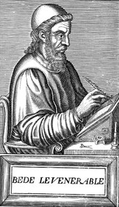 Den ærværdige Bede c673-735, angelsaksisk teolog, lærd og historiker, c1584 af Unbekannt