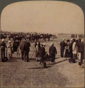 Vicekongen Lord Curzon og Lord Kitchener ved Great Durbar Review, Delhi, Indien, 1903 af Unbekannt