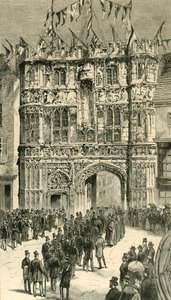 De besøgende, der bliver introduceret til dekanen: koloniale og indiske besøgende på Canterbury, 1886. af Unbekannt