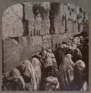 Jødernes Klagested, Jerusalem, omkring 1900 af Unbekannt