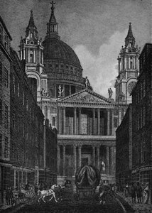 The West End of St. Pauls Cathedral fra Ludgate Street Ludgate Hill, 1907 af Unbekannt